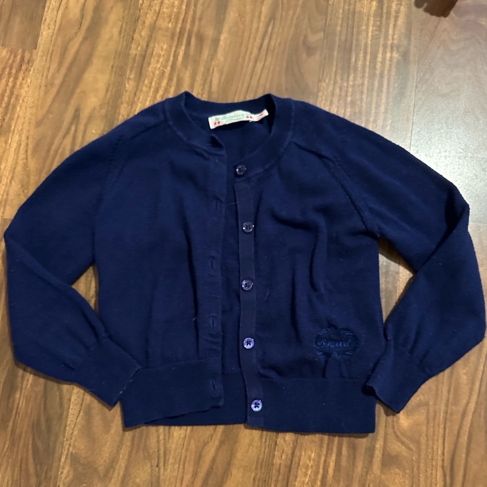 Bonpoint Navy Blue Kids Cardigan
